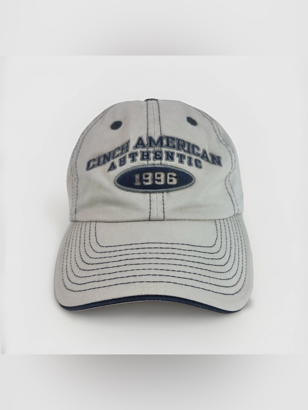 Cinch American Authentic 1996 Off White Adjustable Strapback Western Ranch Hat